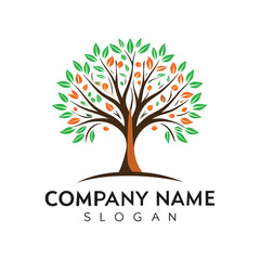 Obraz premium Nature-inspired logo with a stylized tree