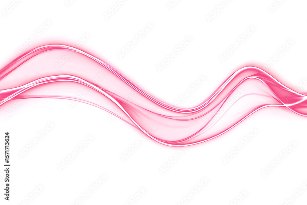 Canvas Prints abstract neon wave on transparent background. pink glowing wavy line. design element. energy. moveme