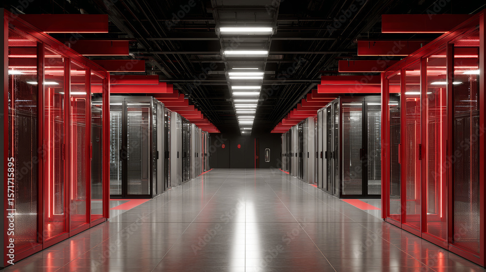 Poster ai computer data center render