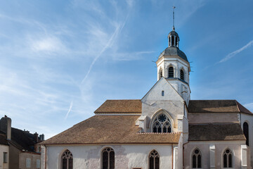 St Martin's church in Seurre, a medieval building in gothic style, Côte-d'or, France