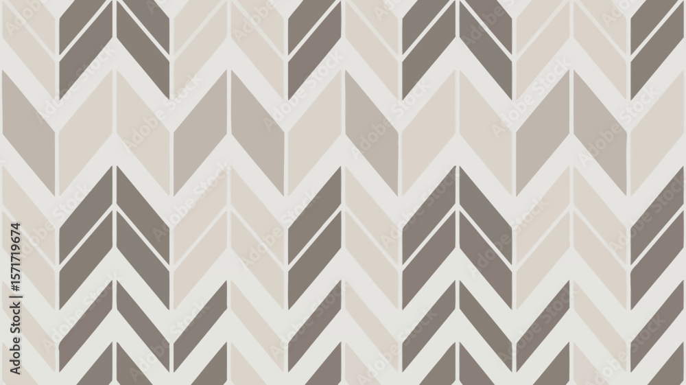 Poster chevron pattern with shades of gray and beige forming a zigzag design repeat