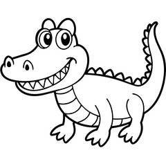 Fototapeta premium A funny baby crocodile