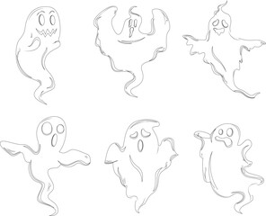 Ghosts Halloween Set
