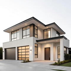 modern house in the garden