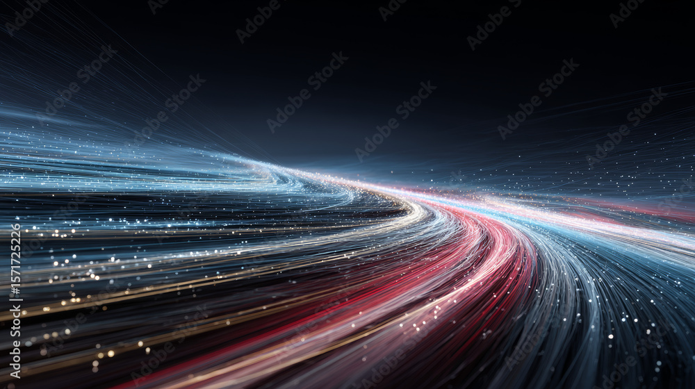 Poster big data technology lines. digital data flow vector background. 5g wireless data transmission. high 