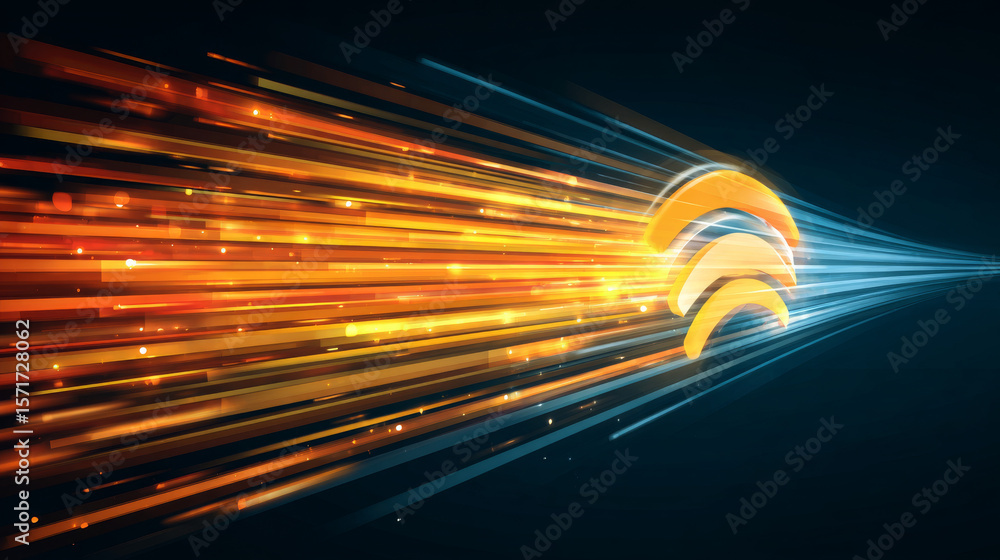 Poster line data network speed communication technology. internet high speed. vector illustration fantastic