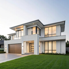 modern house in the garden