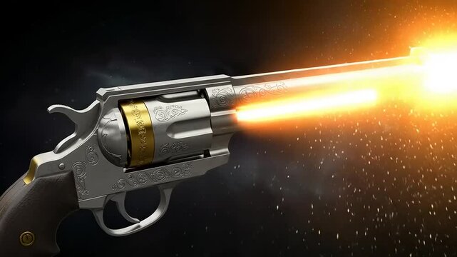 Revolver Firing Sequence: A Detailed Look at a Classic Firearm in Action with Sparks