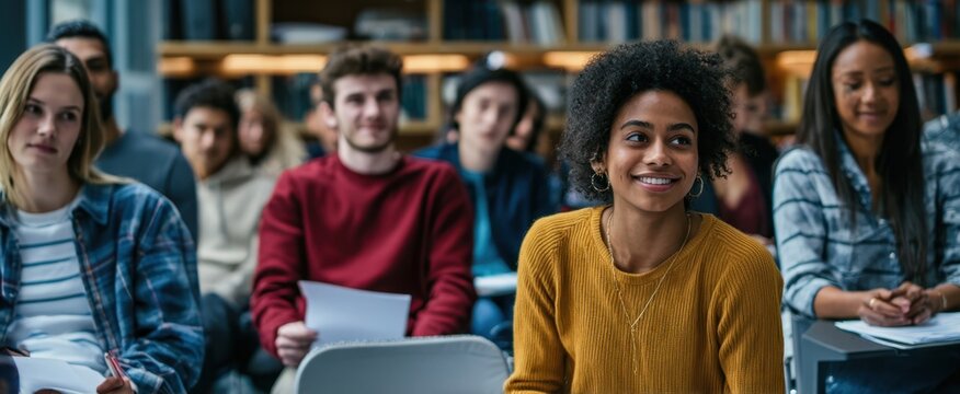 The engaged student in a diverse classroom setting enjoying a learning experience
