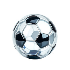 Shiny metallic soccer ball sports game