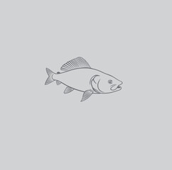 bass fishing logo