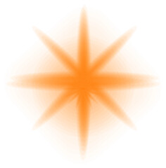 orange star light effect vector