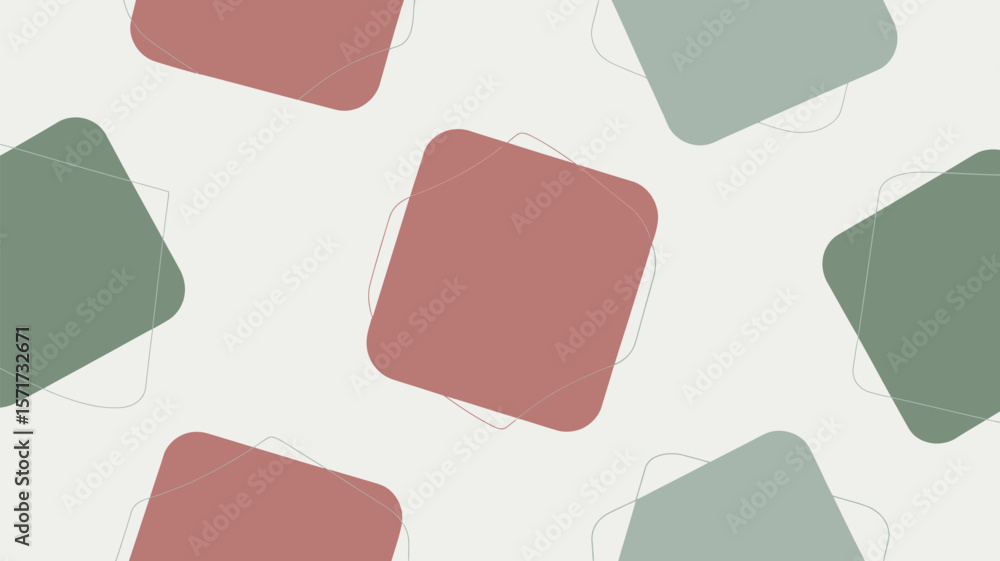 Poster abstract background featuring various colored squares with rounded corners design