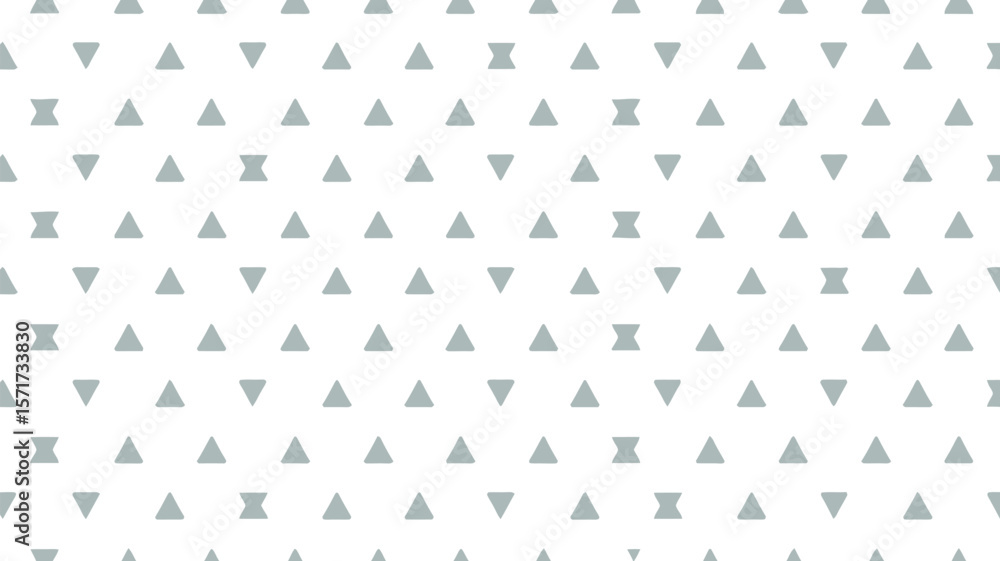 Poster repeating pattern of light blue and gray triangles on a cream colored background