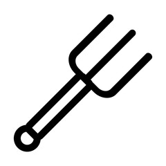 Pitchfork symbol - Ecological farming icon.