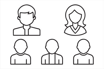people icon set vector art
