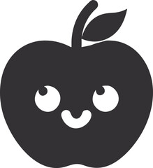 smiling apple fruit vector with hands and leg