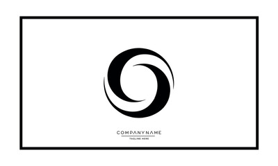Alphabet letters O or OO logo monogram