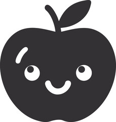 smiling apple fruit vector with hands and leg