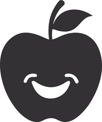 smiling apple fruit vector with hands and leg