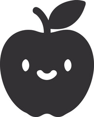smiling apple fruit vector with hands and leg