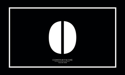 Alphabet letters O or OO logo monogram
