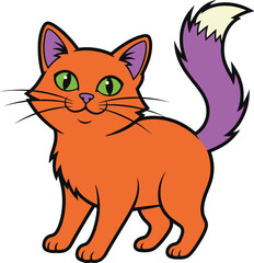 Fototapeta premium lovable cartoon cats, varied feline characters, charming animal graphics