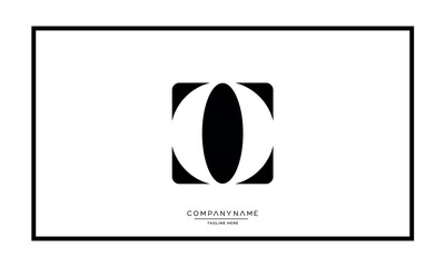 Alphabet letters O or OO logo monogram