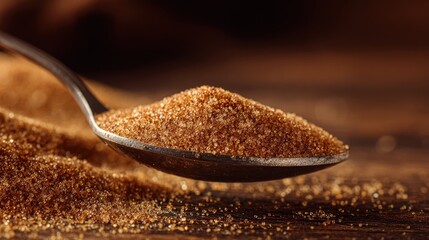 Brown sugar on a spoon