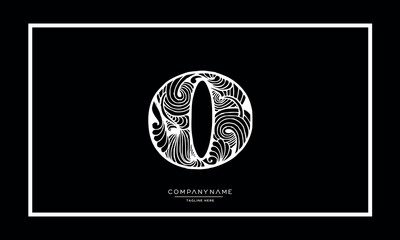 Alphabet letters O or OO logo monogram