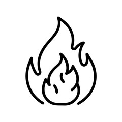 Vector illustration of a flame in a minimalist style with copy space