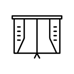 Vector illustration of window shades in a minimalist style with copy space
