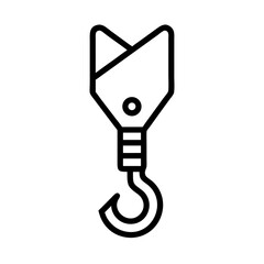Vector illustration of a hook in a minimalist style with copy space