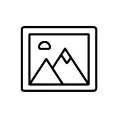 Vector illustration of a mountain landscape painting with a minimalist style and copy space
