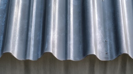 Silvery gray zinc roof texture close up for architectural design and construction projects.