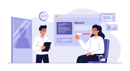 Analyzing Data With Teamwork To Improve Results For The Company In An Office
