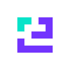 Letter E arrow simple modern logo design