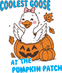 Coolest Cutest Goose at the Patch svg