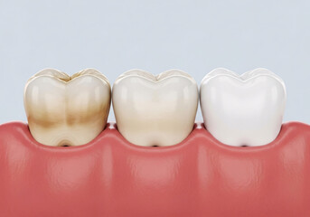 The Stages of the Tooth Whitening Process, from Stained to White