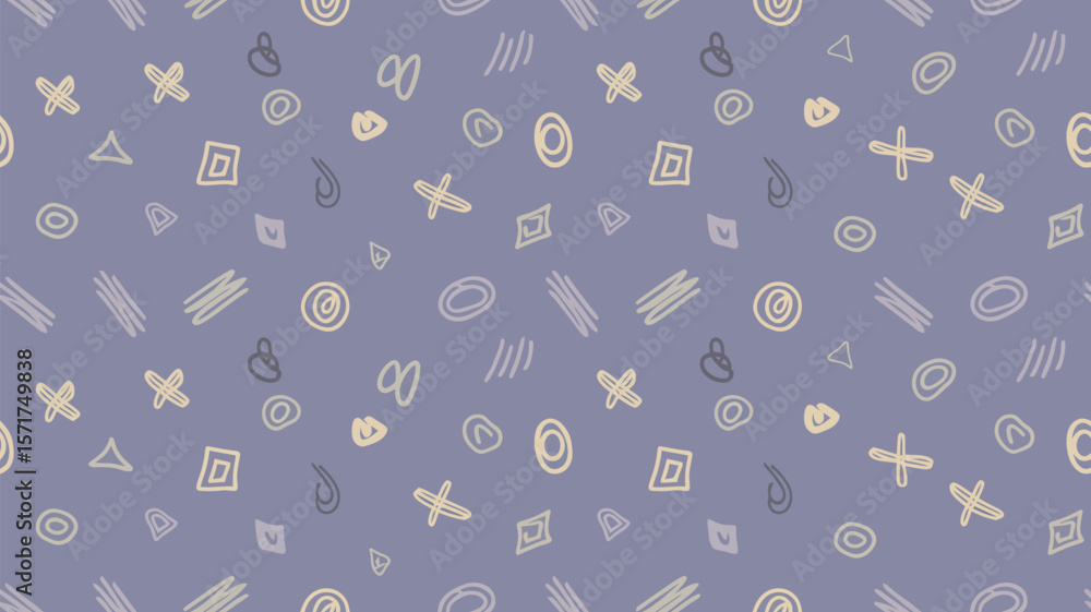 Aufkleber abstract background featuring circles crosses squares triangles and lines pattern