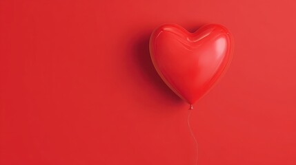 Red heart shaped balloon, International Women's Day greeting Card, vector eps 10 format, no logos, no brands