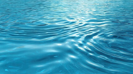 Obraz premium Abstract blue water surface with ripples and light reflections.