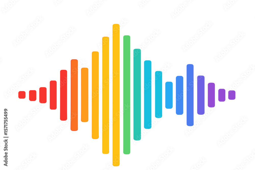 Poster vibrant digital equalizer, abstract sound wave pattern element