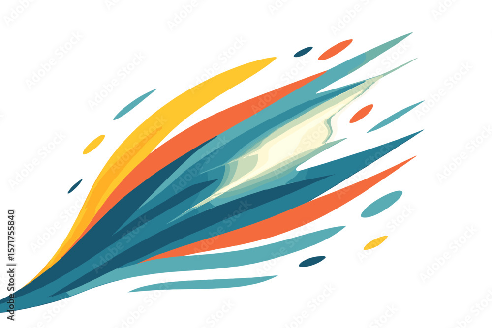 Poster dynamic abstract sports background featuring motion elements and a light effect