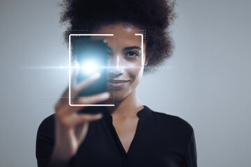 Secure and ethical use of AI in facial recognition. Well-designed, trustworthy AI system verifies identity with clear user control and transparency. Positive tech future.