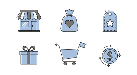 E commerce shopping online store retail business shop market concept art