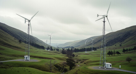 wind-powered signal towers