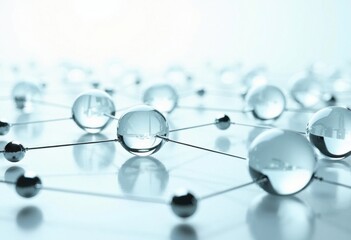 Abstract Representation of Molecular Structure with Glassy Spheres and Connecting Lines