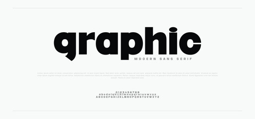Modern Uppercase Lowercase Bold Font. Sans Serif Font.  Typography urban style alphabet fonts for fashion, sport, technology, digital, movie, logo design, vector illustration
