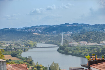 Landscape of Coimbra  and river Mondego